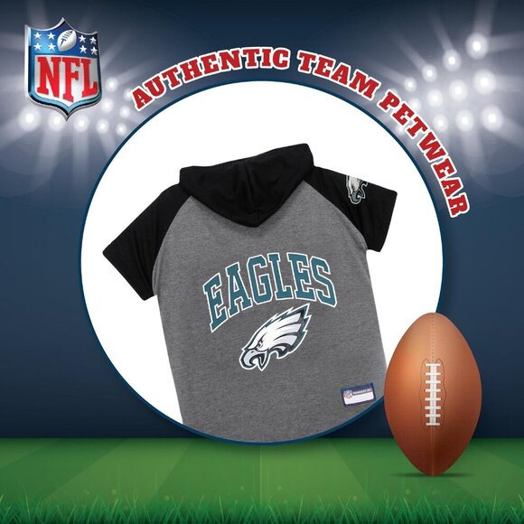 NFL Philadelphia Eagles Hoodie for Dogs & Cats. | NFL Football Licensed Dog Hood - Picture 3 of 5